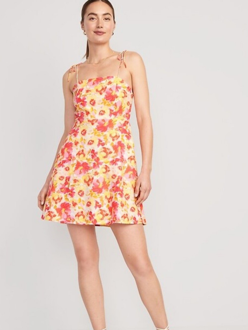 Old Navy Fit & Flare Tie-Shoulder Mini Cami Dress